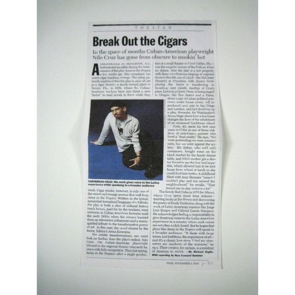 Anna in Tropics Playbill 2003 Royale Theatre Ticket Jimmy Smits Priscilla Lopez - Picture 3 of 12